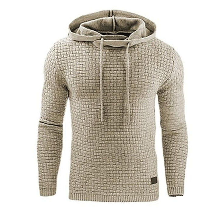 Stylish men's slim fit winter hoodie. A comfortable long-sleeve pullover for modern casual fashion.