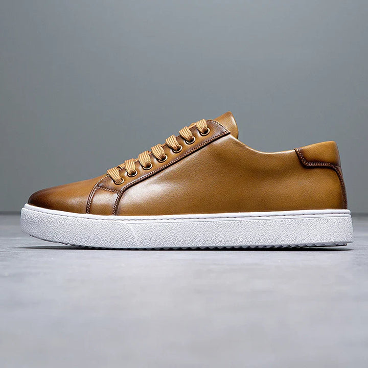 Men's sleek versatile lace-up trainers. Smart casual low-top sneakers for active lifestyles.