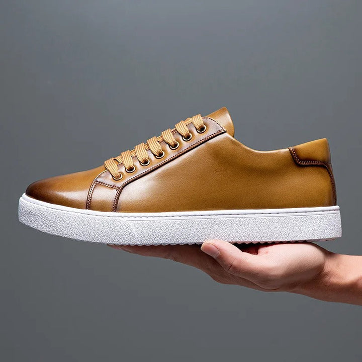 Men's premium smart casual trainers. Sleek lace-up low-top sneakers for versatile styling.