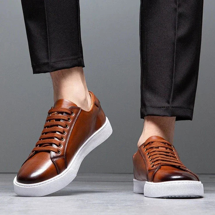 Durable men's versatile trainers. Sleek smart casual lace-up sneakers for everyday fashion.