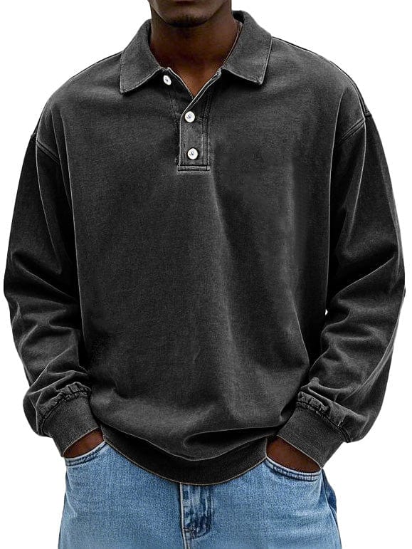 Men's versatile long sleeve polo, an essential smart casual top for modern men