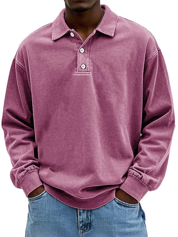 Classic men's long sleeve polo, great for layering or everyday smart casual outfits