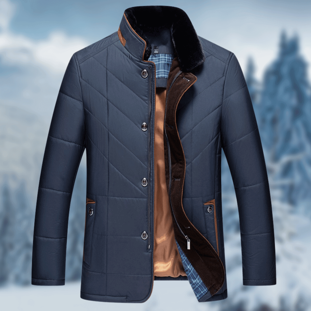 Men's smart casual quilted puffer jacket, ideal for winter. Warm, stylish outerwear for everyday wear.