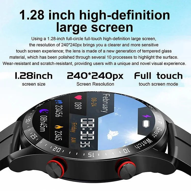 Waterproof men's fitness tracker watch for active lifestyle & health monitoring.