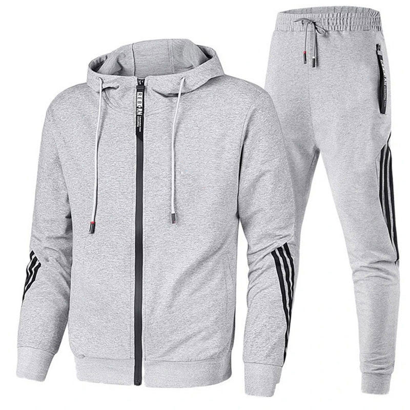 Modern men's sportswear tracksuit for athletic performance. A comfortable active set, perfect for various sports & daily wear.