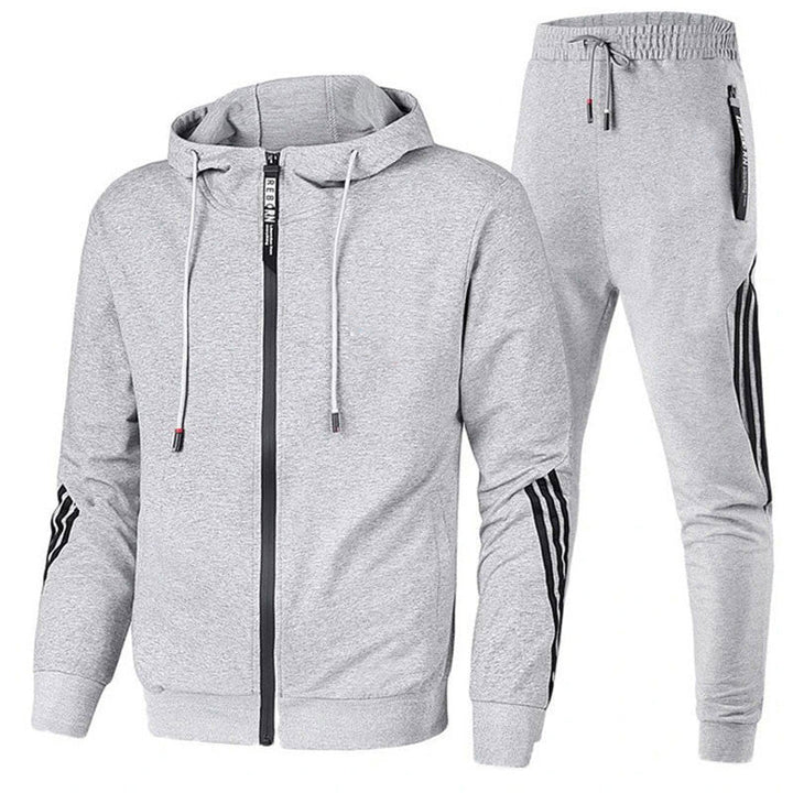 Modern men's sportswear tracksuit for athletic performance. A comfortable active set, perfect for various sports & daily wear.