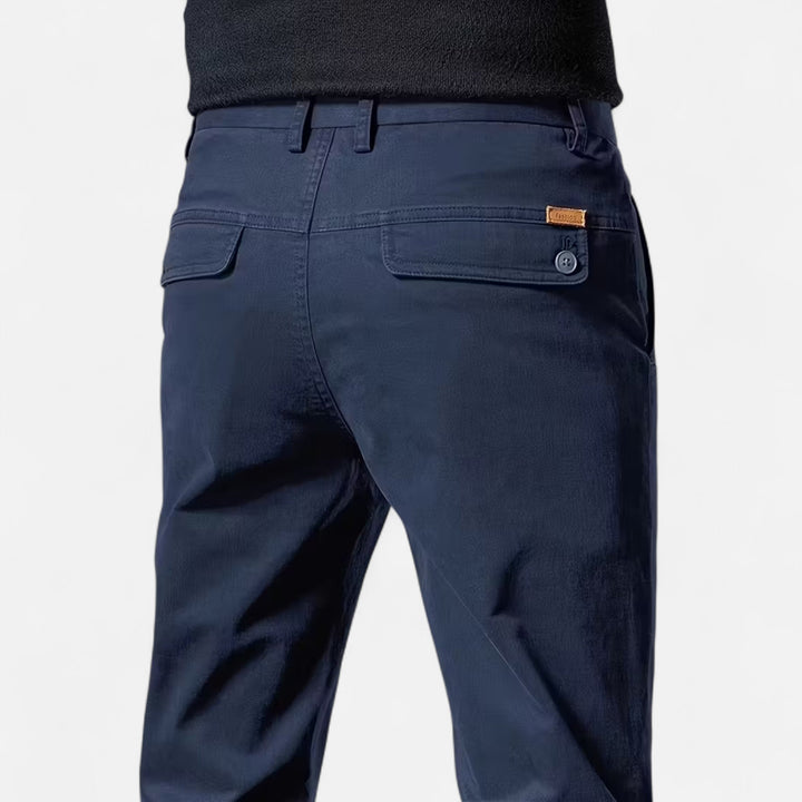 Premium men's tailored straight-leg pants, offering comfort and refined style for any occasion.