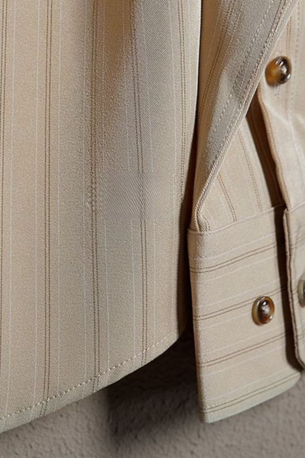 Men's fashion striped long sleeve shirt, button-down. Professional and formal dress shirt for business settings.