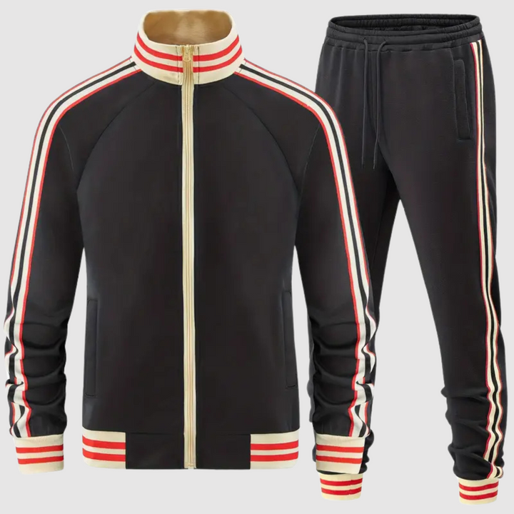 Fashionable men's striped tracksuit, ideal men's loungewear for ultimate comfort & modern style.