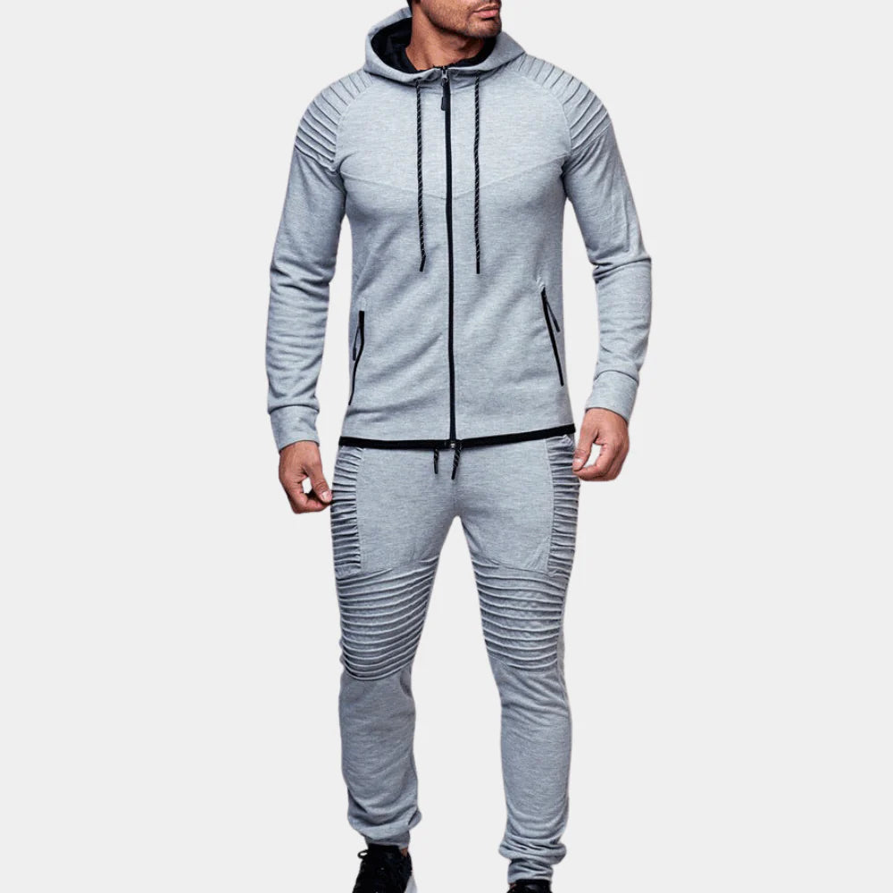 Athletic men's activewear tracksuit. Versatile sportswear for gym, running, or everyday casual outfits.