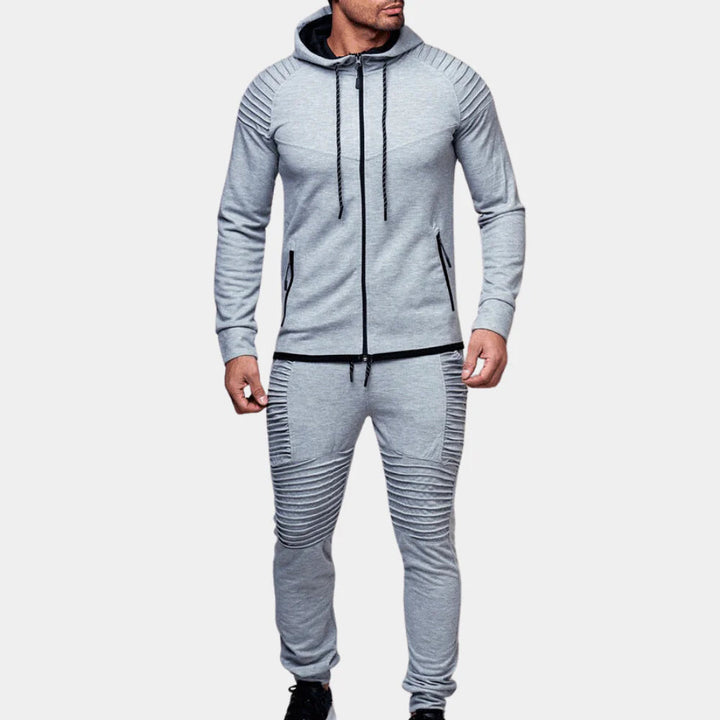 Athletic men's activewear tracksuit. Versatile sportswear for gym, running, or everyday casual outfits.