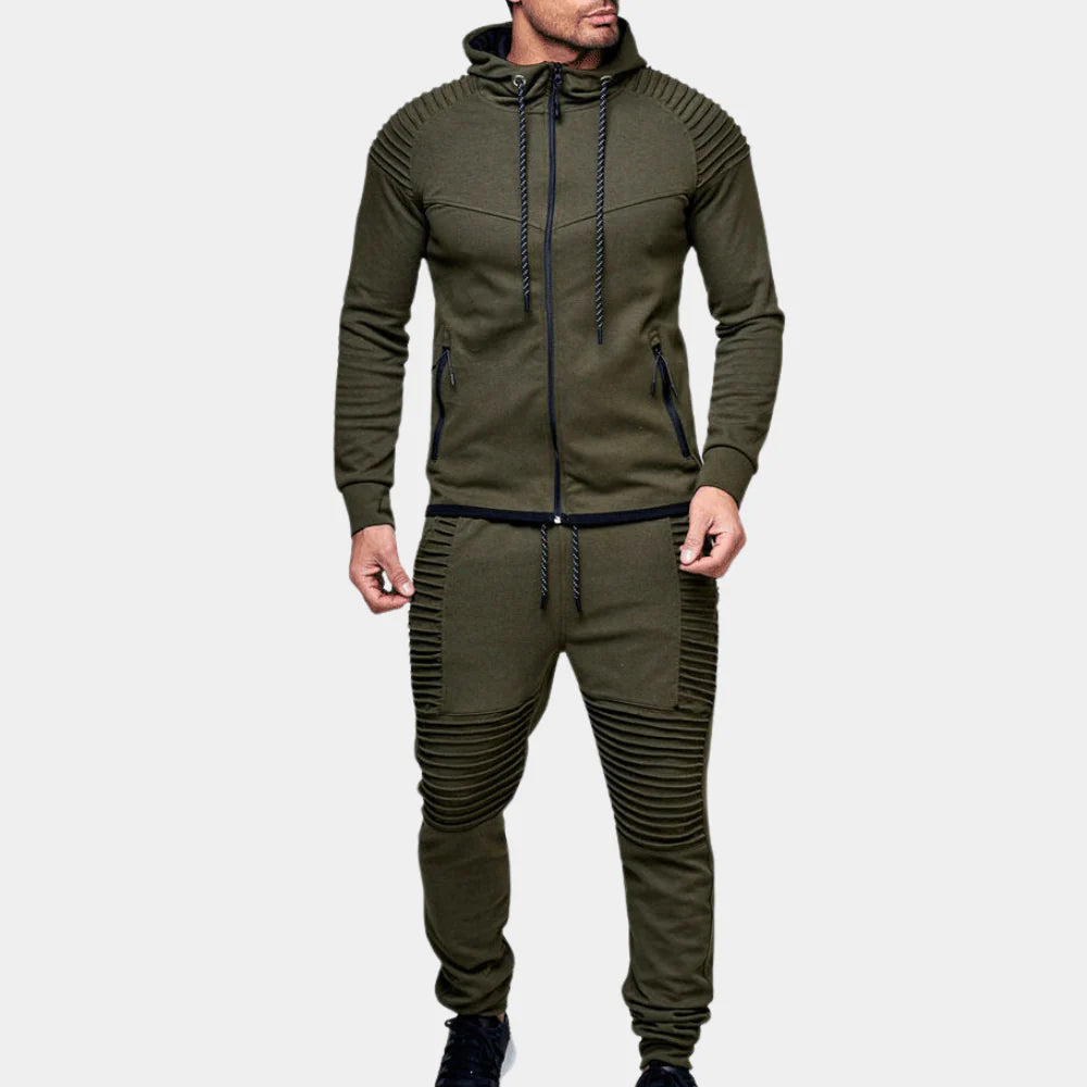 Stylish men's tracksuit, ideal for activewear & comfort wear. A versatile casual outfit for any occasion.
