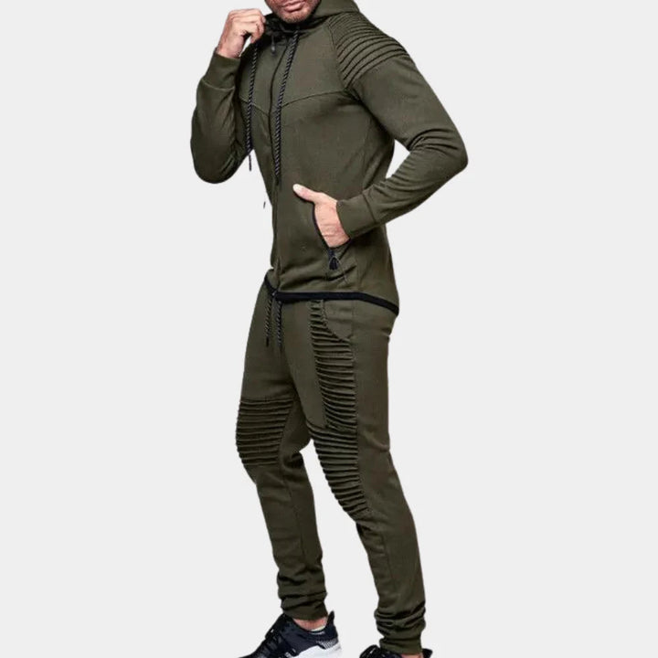 Men's comfortable athletic two-piece set. Perfect sportswear loungewear for an active & stylish look.