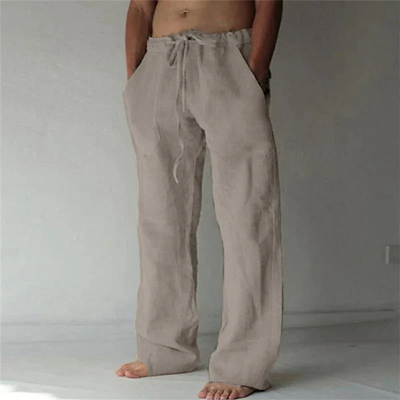 Relaxed fit men's summer pants, comfortable and stylish for daily casual outfits.