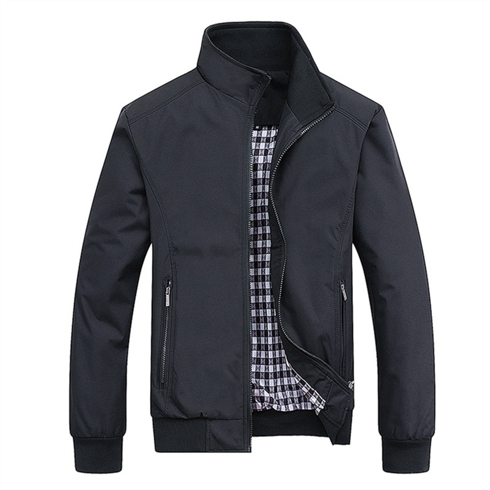 Stylish men's bomber jacket. A versatile everyday fall & spring outerwear piece, perfect for casual men's fashion.