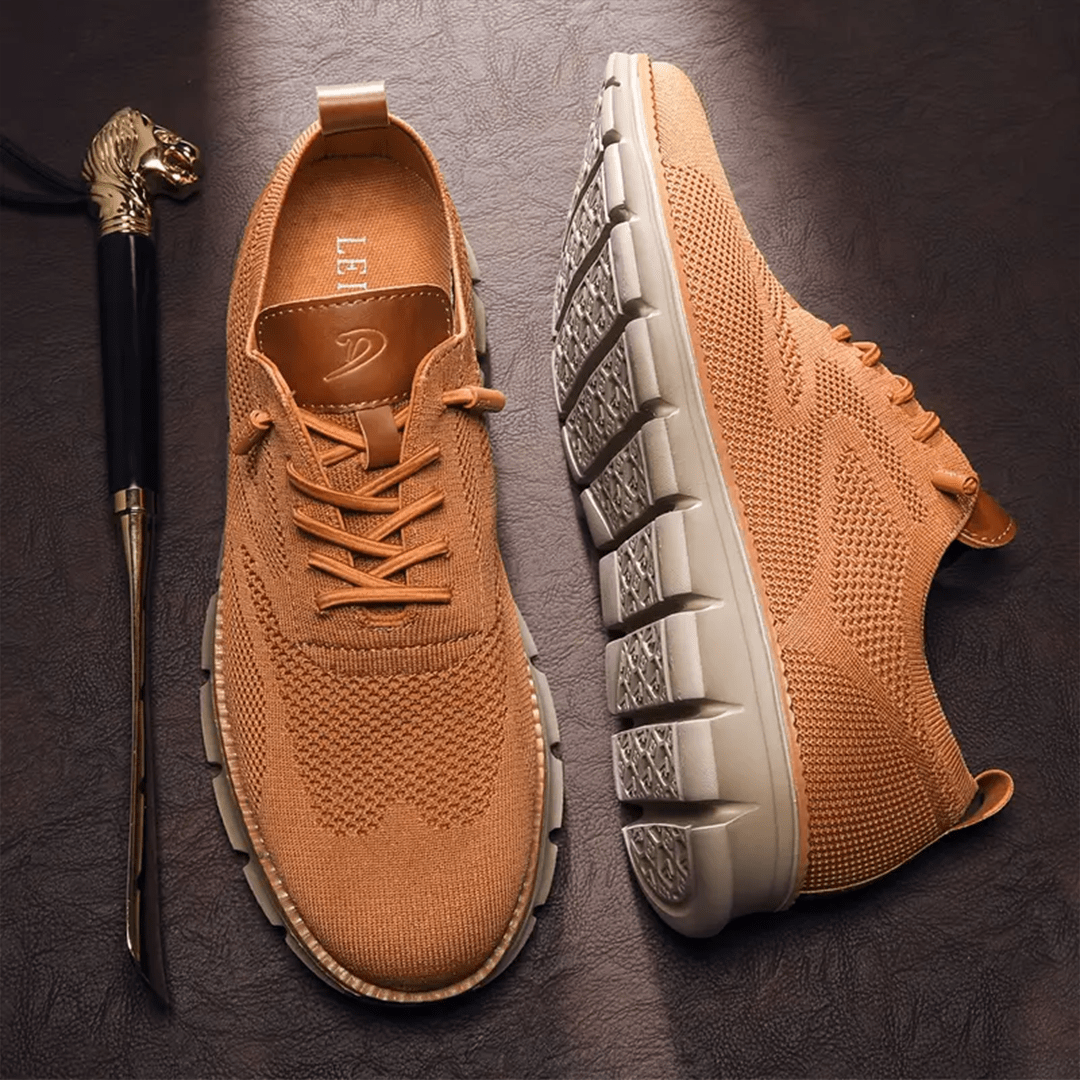 Stylish men's versatile lace-up sneakers, great for casual spring/fall fashion & comfort.