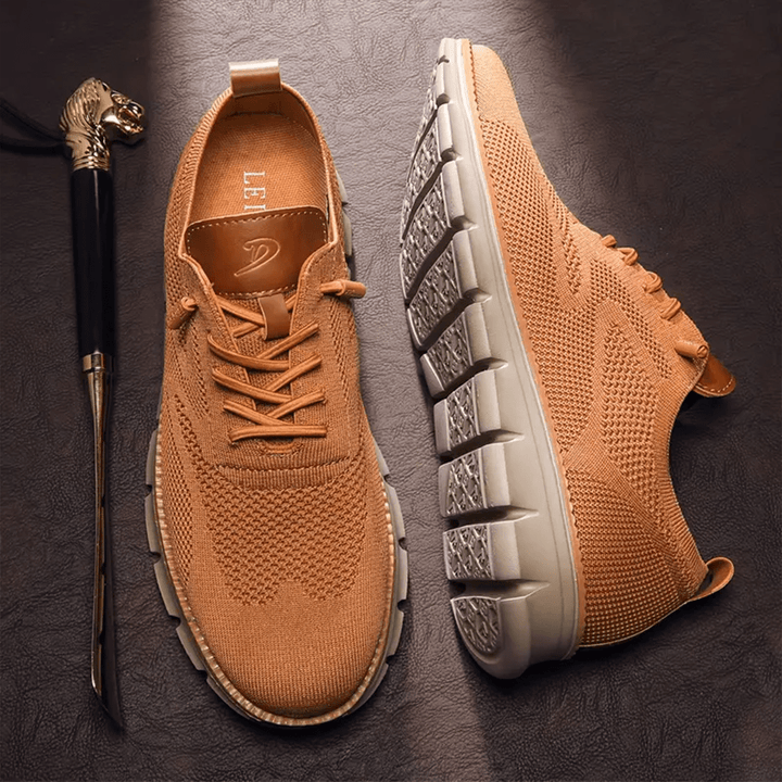 Stylish men's versatile lace-up sneakers, great for casual spring/fall fashion & comfort.