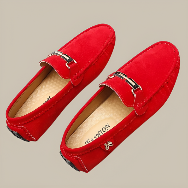 Versatile men's suede driving shoes, a comfortable slip-on moccasin for effortless daily style.