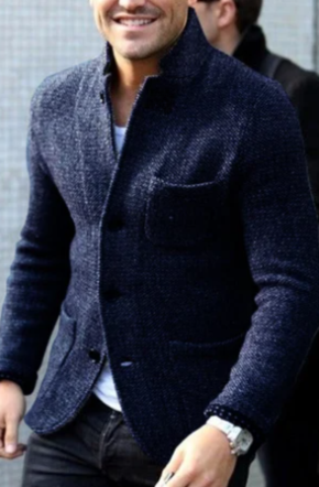 Versatile men's casual button-down jacket for everyday wear. Stylish outerwear, great for fall & spring fashion.