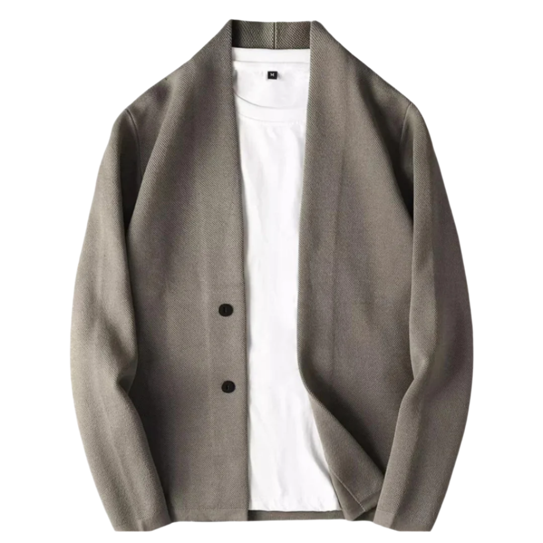 Men's stylish button-up cardigan sweater in a comfortable knit fabric, perfect for elegant layering.