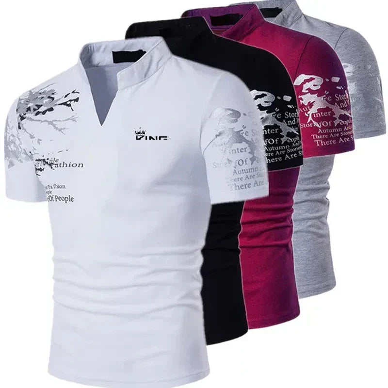 Versatile men's stylish polo shirt for smart casual or everyday fashion. Durable, comfortable short-sleeve top.