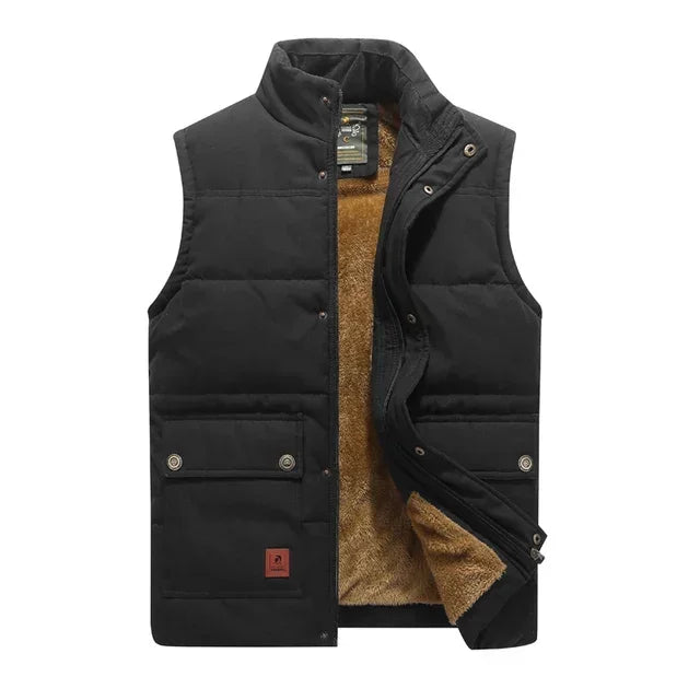 Men's stylish lightweight padded bodywarmer vest, ideal for transitional weather, front view.