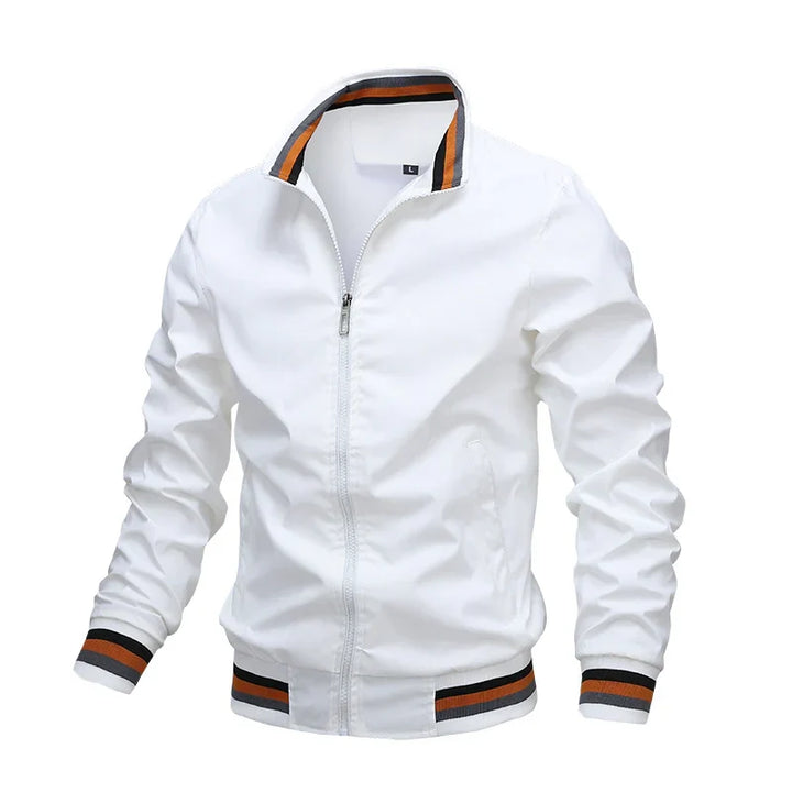 New men's stylish lightweight zipper jacket, perfect for warm summer days. Comfortable & versatile.