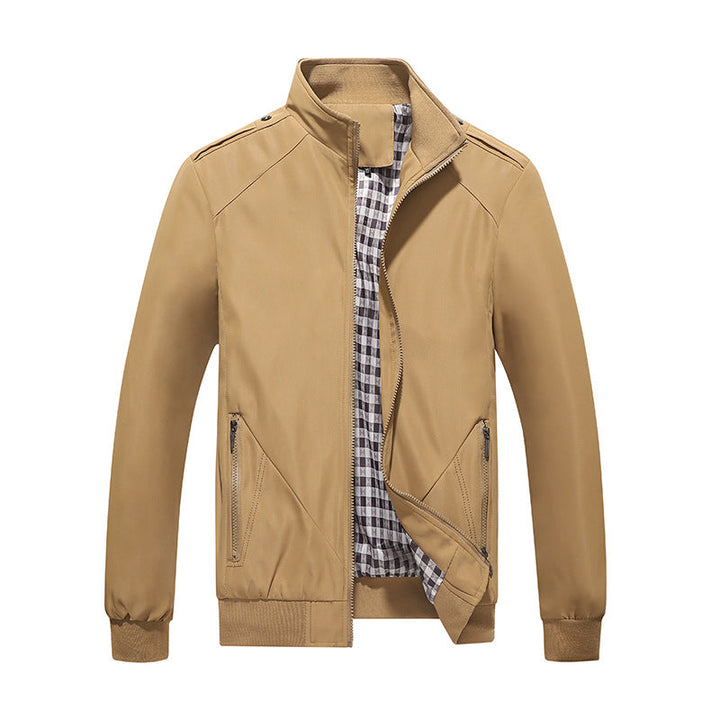 Stylish men's lightweight summer jacket, a modern and comfortable zipper outerwear choice for spring & everyday fashion.