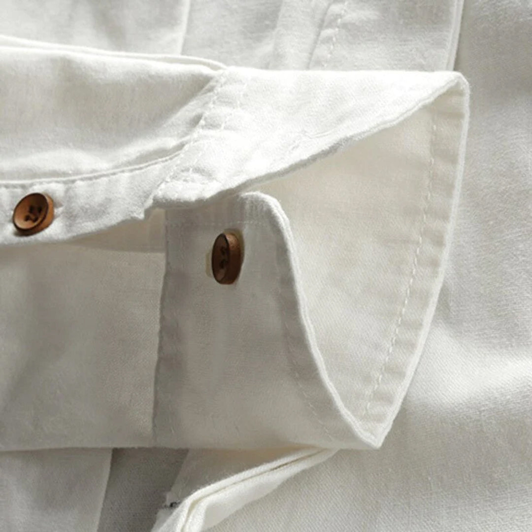 Men's stylish long sleeve button-down shirt, perfect for everyday casual or smart casual office wear.