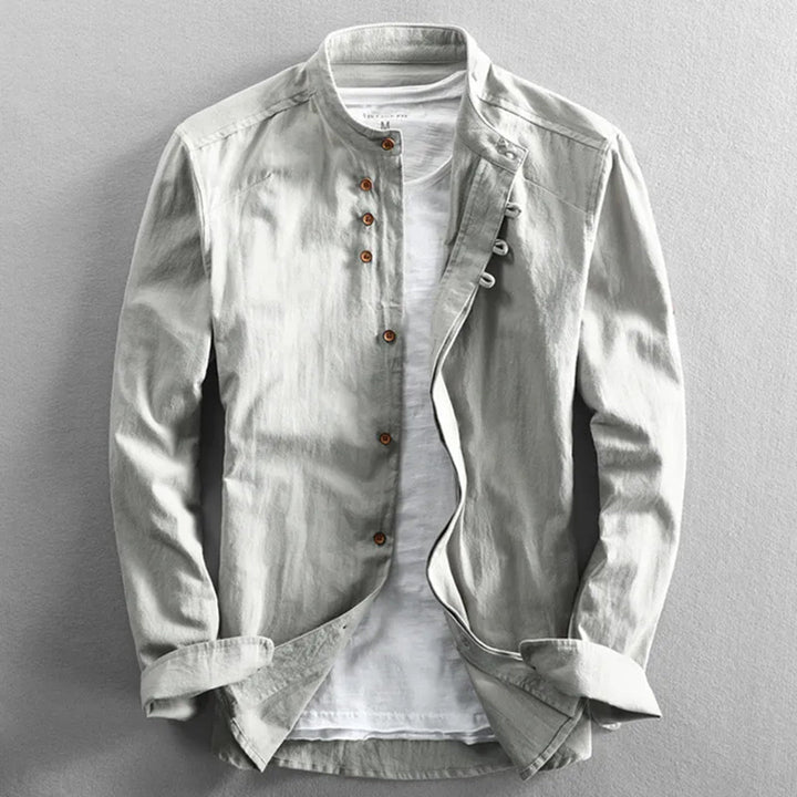 Men's long sleeve button-down shirt. A stylish, professional choice for office wear or casual everyday fashion.