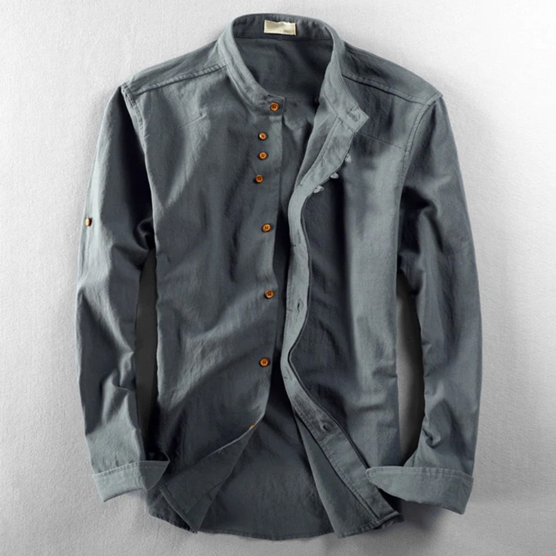 Modern men's long sleeve shirt for professional or smart casual styling. Everyday comfort & sharp, versatile fashion.