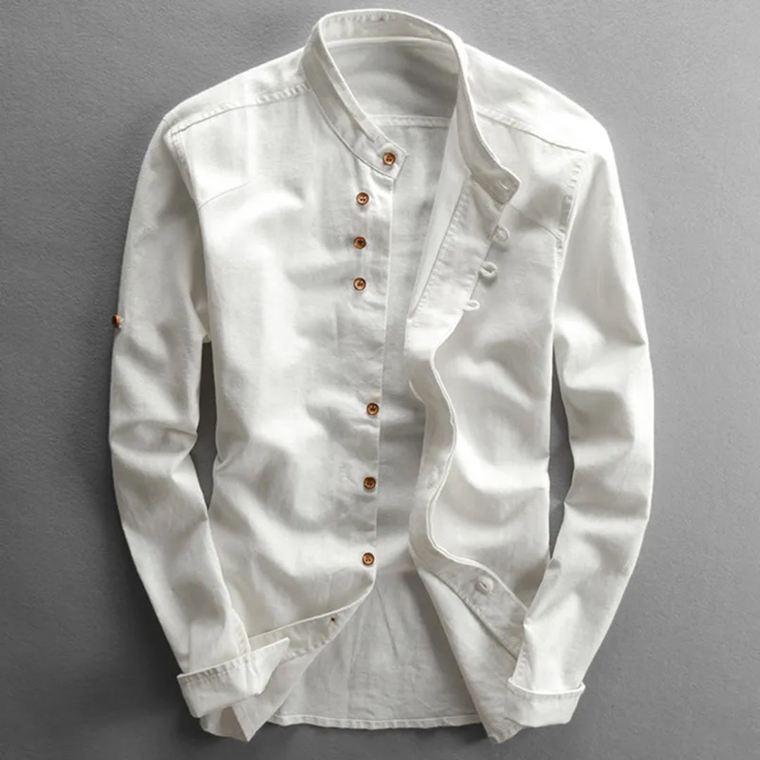 Stylish men's long sleeve office wear shirt. Great for professional looks or comfortable everyday smart casual fashion.