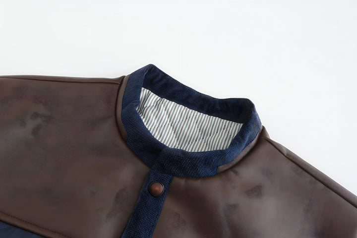 Versatile men's navy quilted jacket. Stylish button-down design, great for everyday casual outerwear in fall.