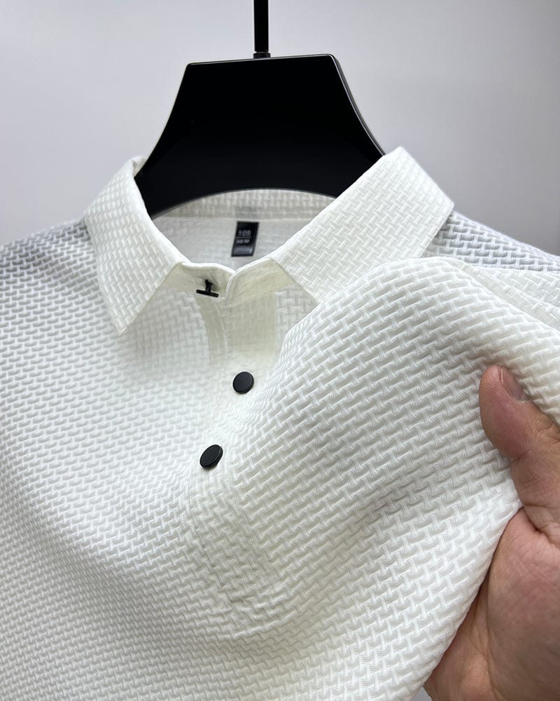 Men's modern fit polo shirt, an athletic top with short sleeves, great for everyday casual style.