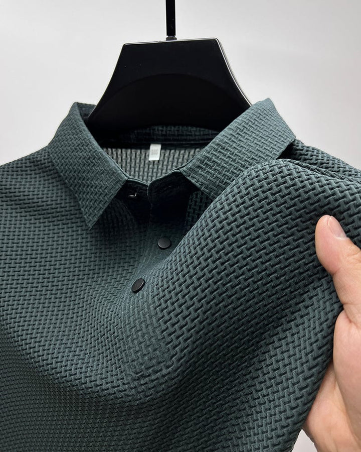 Breathable summer polo for men, a performance shirt offering comfort and a versatile, stylish look.