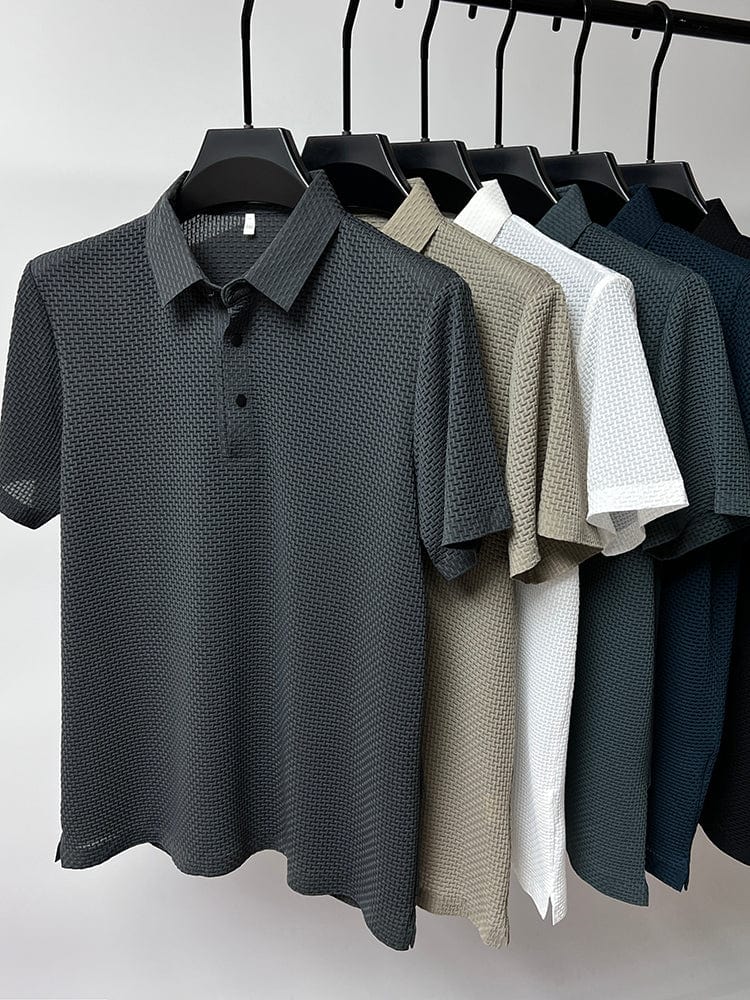 Stylish men's modern fit polo, a versatile performance shirt perfect for casual wear and summer fashion.