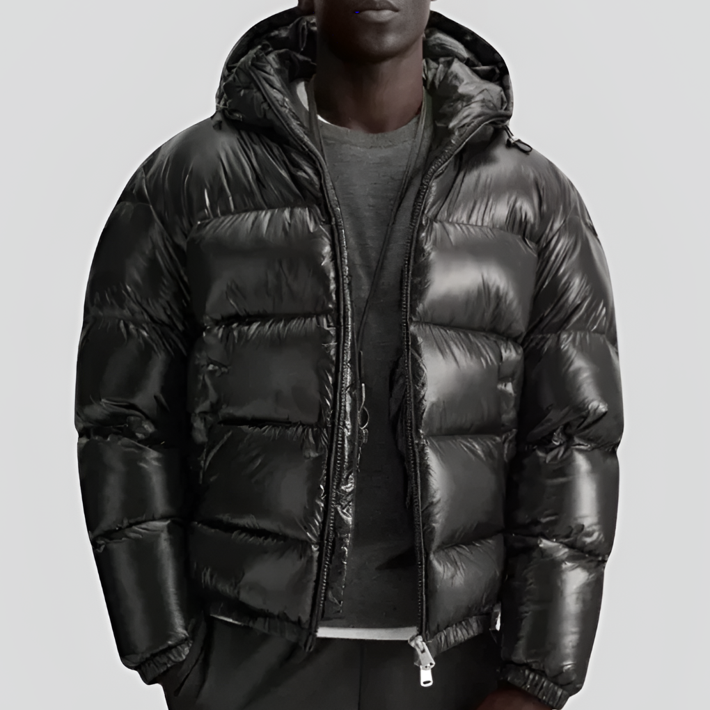 Men's stylish quilted winter jacket, insulated for warmth. Perfect casual outerwear for cold weather fashion.