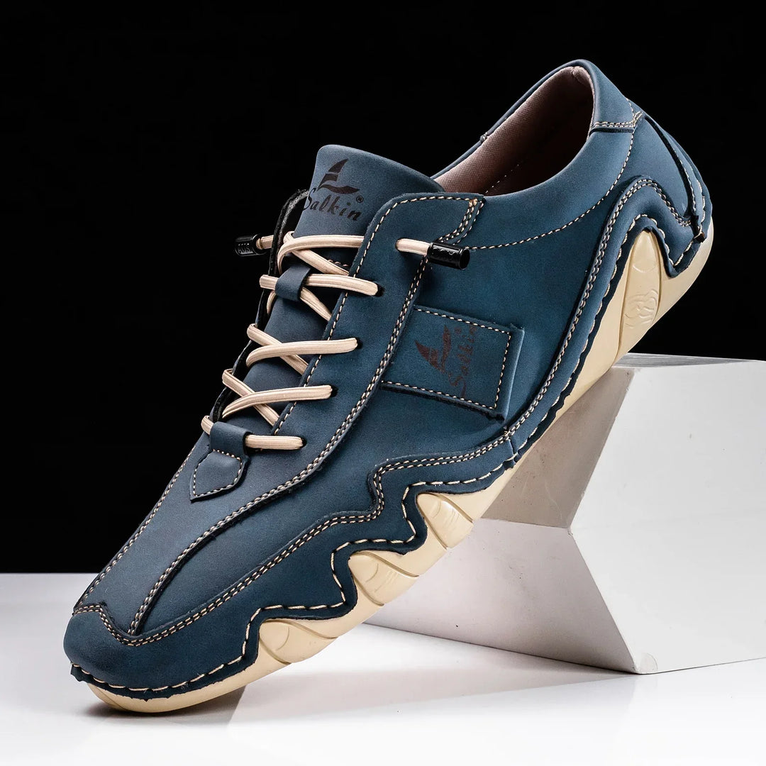 Comfortable men's retro barefoot shoes, lightweight lace-up design, ideal for everyday fashion.