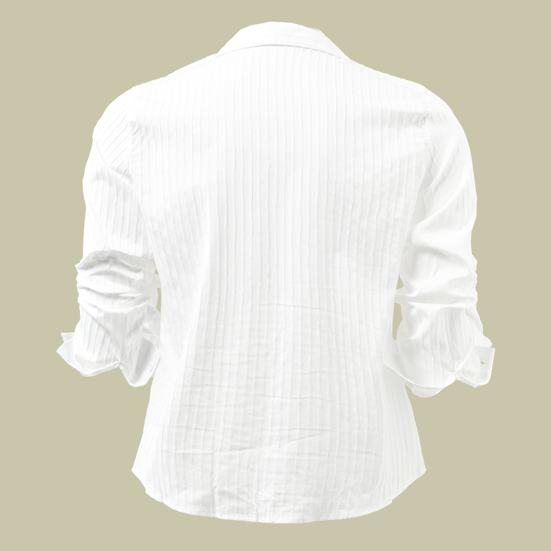 Black men's stylish long sleeve ribbed button front shirt for modern smart casual fashion.