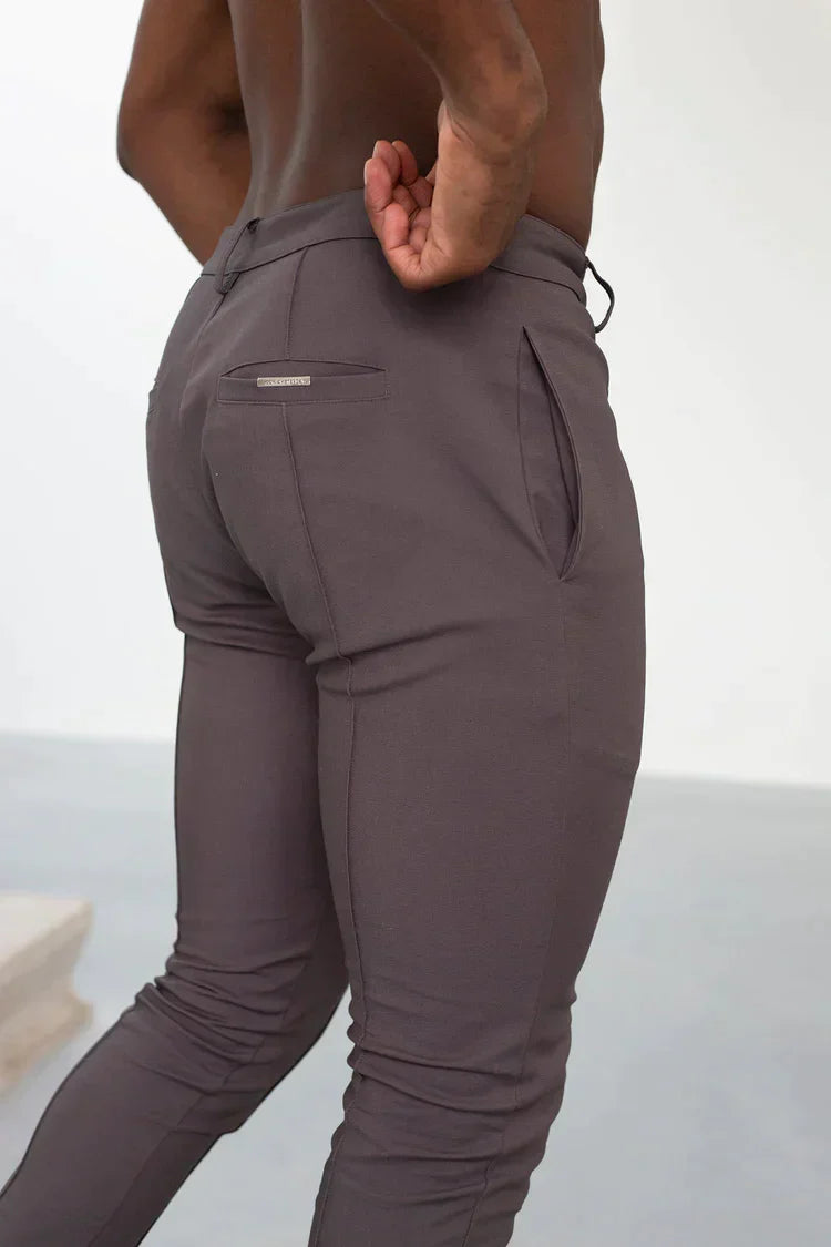 Versatile men's slim fit chinos for modern elegance. Ideal casual trousers or smart workwear.