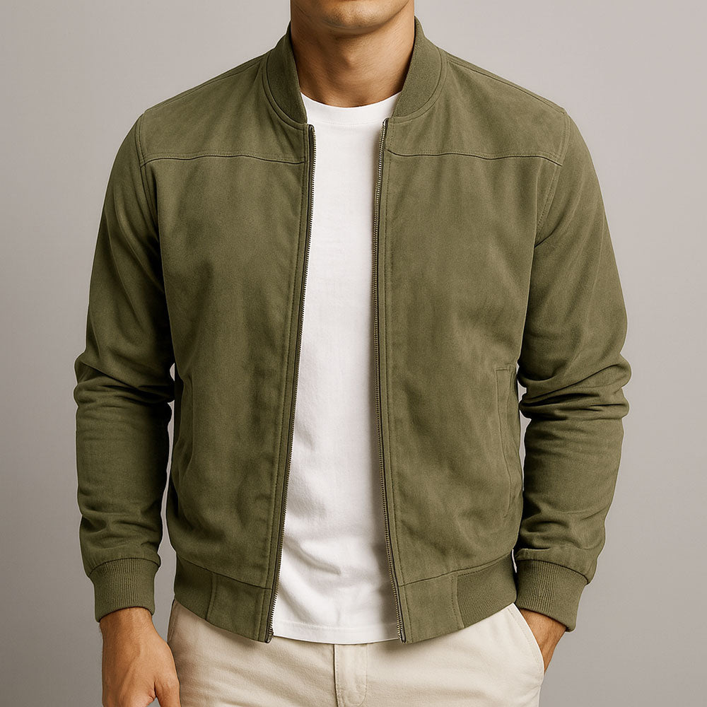 Modern fit men's summer jacket, lightweight & stylish. Comfortable outerwear for casual or smart-casual spring days.