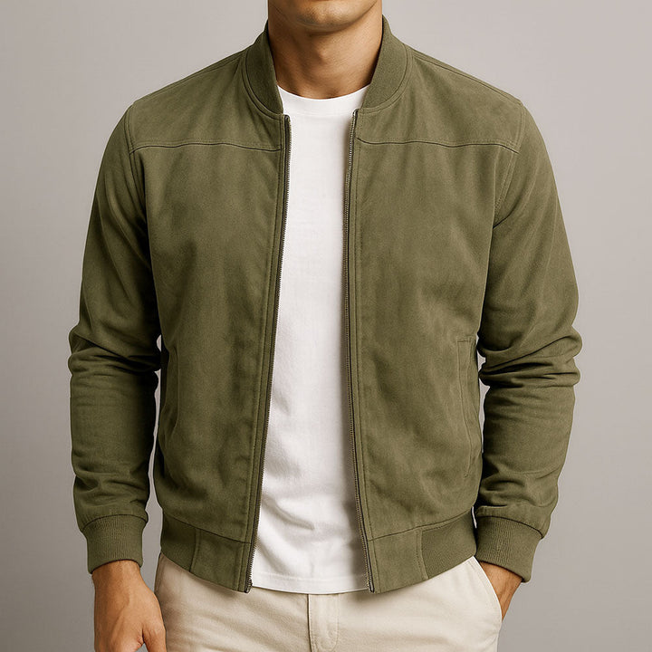 Modern fit men's summer jacket, lightweight & stylish. Comfortable outerwear for casual or smart-casual spring days.