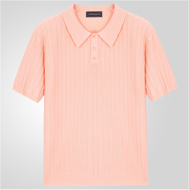 Comfortable men's short-sleeve polo shirt, breathable fabric perfect for stylish everyday summer fashion.