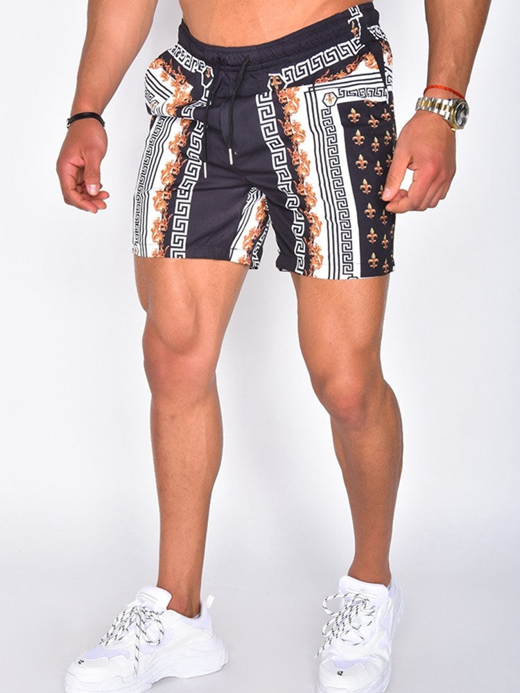 Simple men's summer two-piece outfit: short sleeve shirt and comfortable shorts, great for any casual day.
