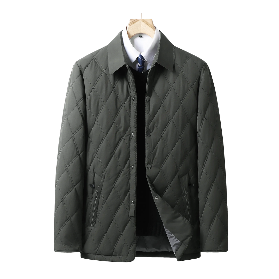 Men's versatile waterproof jacket, stylish for casual everyday wear. Warm, insulated outerwear for fall & winter.