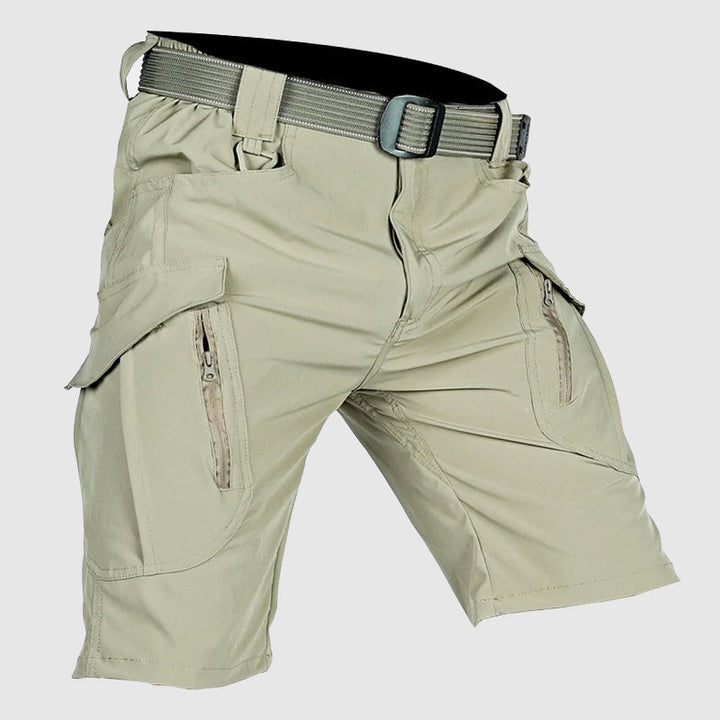 Men's tactical cargo shorts, adventure-ready with multi-pockets. Durable & perfect for outdoor utility.