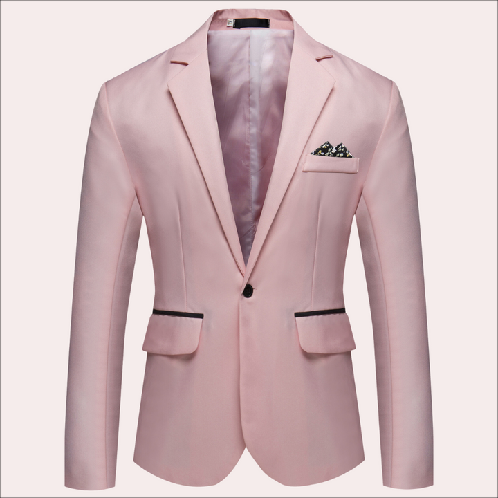Versatile single-breasted blazer for men, ideal for business attire, men's fashion, and various occasions.