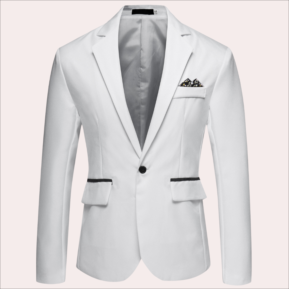 Professional men's tailored suit jacket, single-breasted, providing a sophisticated look for formal and business wear.