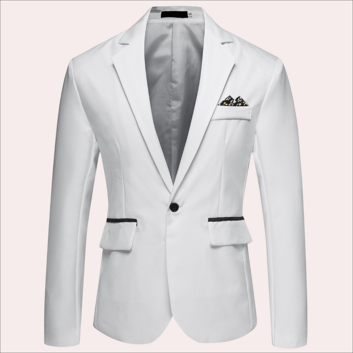 Professional men's tailored suit jacket, single-breasted, providing a sophisticated look for formal and business wear.