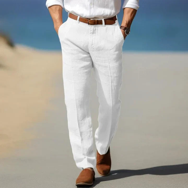 Stylish grey men's slim fit casual pants, ideal for a smart everyday look